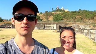 AMERICAN Visits LARGEST PYRAMID in the WORLD  CHOLULA Puebla Mexico🇲🇽 [upl. by Roxi]