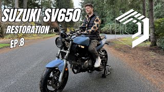 SUZUKI SV650 RESTORATION  EP8 [upl. by Elyrad675]