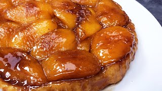 TARTA TATIN de melocotón en almíbar con un toque exótico  RECETA [upl. by Ellenahc763]