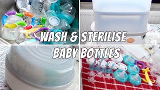 How to Wash amp Sterilise Baby Bottles 👶🍼  First Time Mum UK [upl. by Hadeehsar]