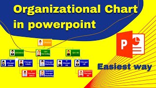 Create Organization Chart in 5 minutes  how to create organization chart in powerpoint  hindi [upl. by Atteuqnas]