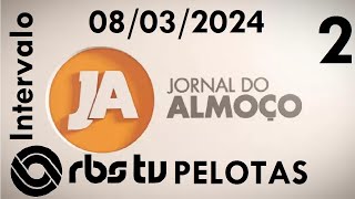 Intervalo Jornal do Almoço  RBS TV Pelotas 08032024 2 [upl. by Sarene764]