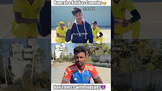 Don’t mess with Bumrah and Kohli😅Pat Cummins vs India😎 shorts cricket [upl. by Alemac]