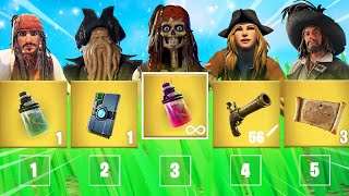 The RANDOM PIRATES OF THE CARIBBEAN Challenge in Fortnite [upl. by Olifoet16]