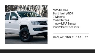 VW Amarok P0236 P0234 P0238 Seven months two turbos a MAF sensor and a Boost Pressure Sensor [upl. by Siuqramed]