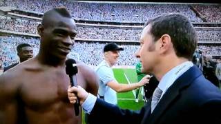 Mario Balotelli funny interview after FA Cup Final [upl. by Danny]