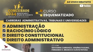 Concursos 2024  Curso Esquematizado  Carreiras Tribunais administrativas e Universidades [upl. by Nedmac]