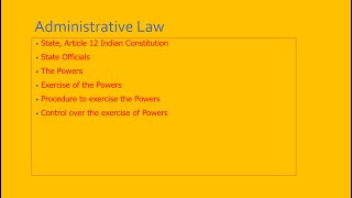 Introduction to Administrative Law 1 [upl. by Arde]