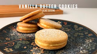 Vanilla Butter Cookies Recipe  French Sable Cookies [upl. by Ashlie]