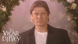 Sean Bean Stops The Wedding  The Vicar of Dibley  BBC Comedy Greats [upl. by Marylou]