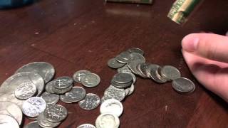 CANADIAN DIMES  EISENHOWER DOLLARS Coin Roll Hunting [upl. by Enobe]