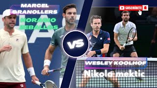 MARCEL GRANOLLERS  HORACIO ZEBALLOS VS WESLEY KOOLHOF NIKOLA MEKTIC LIVE SCORE  ATP WORLD TOUR [upl. by Euqirrne]