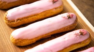 How to make Eclair Sakura Ruby Chocolate Cream [upl. by Anaeda689]