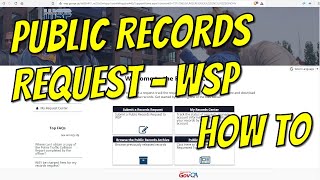 Public Records Request  WSP  How to and submitting 2 requests [upl. by Asteria9]