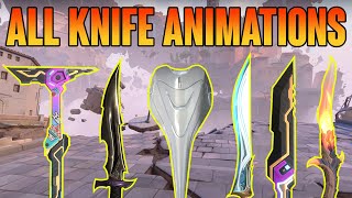 ALL KNIFE SKINS  ANIMATIONS UPDATED  VALORANT KNIFE SKINS [upl. by Ahsieken997]