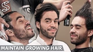 Maintain Growing Hair  How to cut your hair while growing it longer  Mens Hair [upl. by Gard]