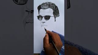 Man face drawing esay ll Man face pencil drawing step by stepshortsvideoyoutubeshortspencilsketch [upl. by Anoynek]