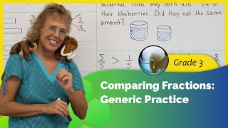 Comparing fractions generic practice 3rd grade math [upl. by Oswin]