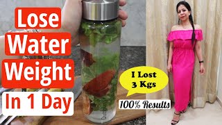 How To Lose Water Weight Fast In 1 Day In Hindi  Detox Water  Get Rid of Water Retention [upl. by Ahsietal]