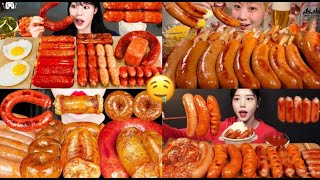 BEST  KIELBASA SAUSAGE MUKBANG COMPILATION EATING SOUNDS pt1 [upl. by Akemot]