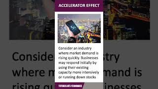 Accelerator Effect  60 Second Economics  A Level amp IB [upl. by Htbazile394]