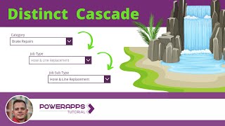 Power Apps Cascade Drop Down List Using Distinct [upl. by Enutrof]