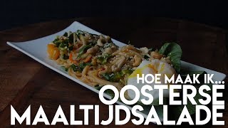 Oosterse maaltijdsalade met een gepocheerd eitje [upl. by Soigroeg353]