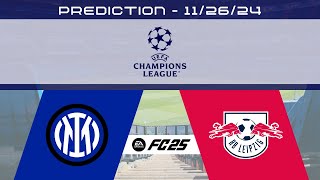 Inter Milan vs RB Leipzig  Prediction  202425 UEFA Champions League  EA FC 25 [upl. by Georglana]