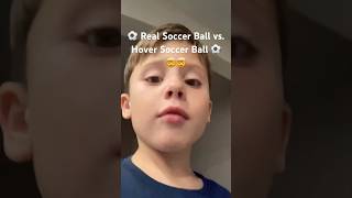 ⚽️Real Soccer Ball vs Hover Soccer Ball ⚽️ Which is Better soccer versus messi hoverboard [upl. by Imrots]