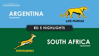 HIGHLIGHTS  ARGENTINA v SOUTH AFRICA  The Rugby Championship 2024 [upl. by Rahsab]