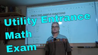 Math Exam Help for Apprenticeship Entrance Application for Utility Work [upl. by Liuqa264]