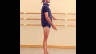 Tendu a la second from first position Basic steps of ballet class By Ruben Martin Dancer Diego C [upl. by Gnay]