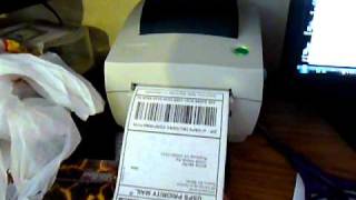 Zebra LP2844 printer ebay USPS label print test [upl. by Dualc]