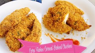 Corn Flakes Cereal Baked Chicken [upl. by Ahsuat269]