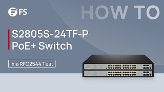 S2805S24TFP PoE Switch Ixia RFC2544 Test  FS [upl. by Winfrid]