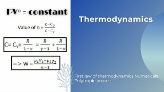 polytropic process  polytropic index  specific heat in polytropic process  thermodynamics [upl. by Anna-Diana]