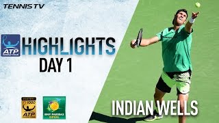 Highlights Khachanov Fratangelo Win At Indian Wells 2017 Thursday [upl. by Prima608]