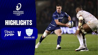 Extended Highlights  Sale Sharks v Racing 92 Round 2  Investec Champions Cup 202425 [upl. by Ramah]