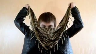 How to Tie a Shemagh Arafat Afghan Scarf [upl. by Cissej636]