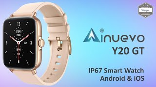 Ainuevo Y20GT Smartwatch  App DaFit  Android amp iOS  Montre connectée IP67  Unboxing [upl. by Max]