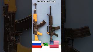 Cardboard AK47 versus M4A1 Reload cardboard airsoft guns military papercraft papergun [upl. by Nnitsuj414]