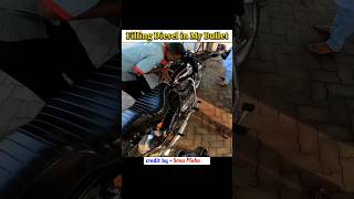 Filling ⛽😱 Diesel in My Bullet ☺️☺️ prank shorts bike rider ytshorts [upl. by Convery]