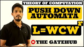 Pushdown Automata PDA for WCWr  Odd Palindrome  Theory of Computation  Automata Theory [upl. by Powe]