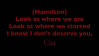 Hamilton Its Quiet Uptown Lyrics [upl. by Nailluj617]