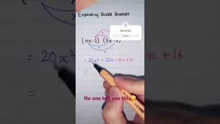 Expanding double bracket  how to expand and simplify  shortsfeed maths quadraticequation [upl. by Audrey421]