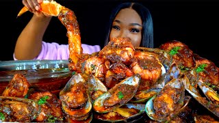 KING CRAB SEAFOOD BOIL MUKBANG  CAJUN SEAFOOD  SEAFOOD BOIL MUKANG  Seafood  Mukbang [upl. by Anerat]