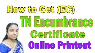 How to Download Tamil Nadu Encumbrance Certificate EC View Online in Tamil [upl. by Hawk]