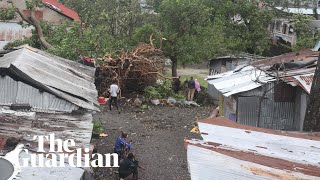 Mozambique people trapped in rising floods as Cyclone Kenneth batters country [upl. by Blinni]