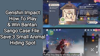 Genshin Impact  How to Save 3 Small Animal in Bantan Sango Case Files Mystery of The Black Shadow [upl. by Eatnuhs]