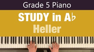 STUDY in Aflat  Op 47 No 23  Heller  Grade 5 Piano [upl. by Yekcaj]